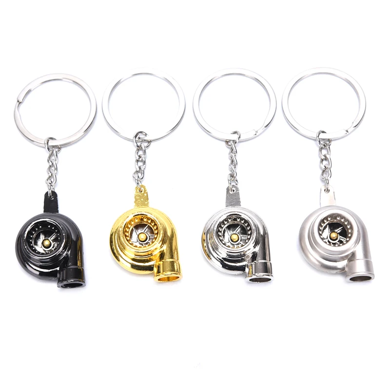 

Man Metal Auto Part Turbo Chain Model Key Chains Turbine Turbocharger Blower Keyholder Key Ring Turbo Keyfob Accessories