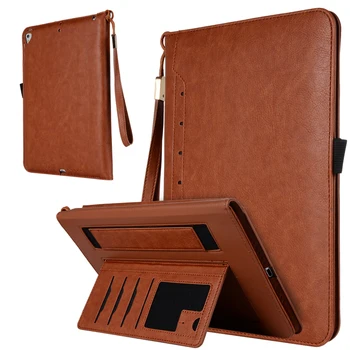 

For iPad Air Air2 Multifunction Flip Case iPad 9.7" 2018 Handstrap Wallet Leather Case Handheld Stand Smart Cover for iPad5 6