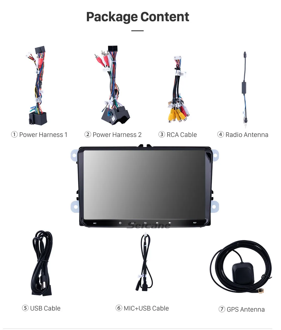 Perfect Seicane Android 9.0 Car GPS radio Navigation Unit Player for Seat Toledo Leon VW Golf Polo Passat Tiguan Sharan Caddy Cupra 17