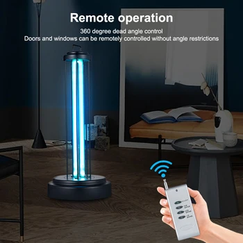 

Disinfection lamp UVC Sterilizer With Remote US/EU plug Light 38W Protective Equipment Portable Home Furnishing Decoration