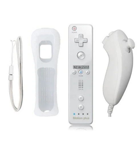 As Photo Show Беспроводной геймпад 2 в 1 для nintendo wii Motion Plus с дистанционным управлением+ ДЖОЙСТИК Nunchuck для nintendo wii аксессуары - Цвет: As Photo Show