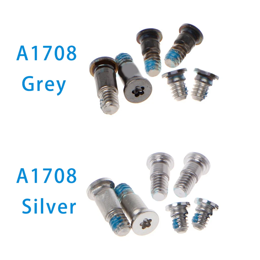 6pcs 13 "15" A1706 A1707 A1708 Late 2016 2017 Silver /Gray Bottom Shell Back Cover Nameplate Screw kit for Macbook Pro macbook pro cover