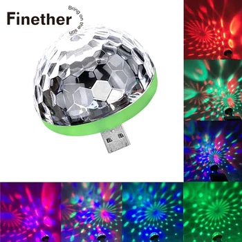 

Mini USB Disco Light LED Party Lights Portable Crystal Magic Ball Colorful Effect Stage Lamp For Home Party Karaoke Decor