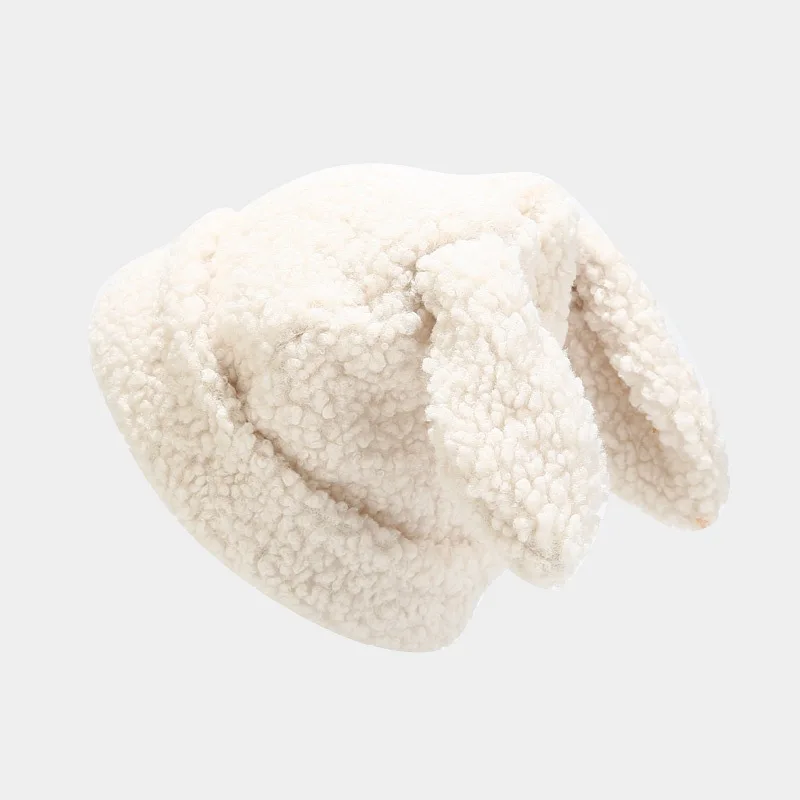 

LDSLYJR 2021 Cotton Autumn and winter Lovely rabbit ear knitted hat warm hat Skullies cap beanie hat for Women 209