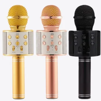 Fghgf Mikrofon WS858 Senza Fili di Bluetooth a Condensatore Magic Karaoke Microfono...