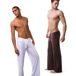 Мужские модные повседневные однотонные спортивные свободные средние Всесезонные брюки штаны для занятий йогой длинные пижамы
