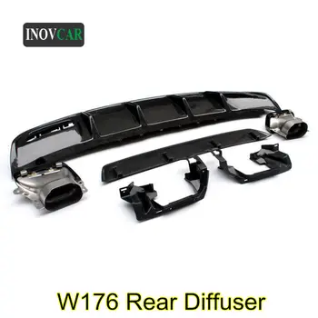 

1 Set New Carbon Fiber Car Rear Bumper Lip Diffuser For B E N Z A Class W176 2013-2017 Auto Exhaust Diffuser