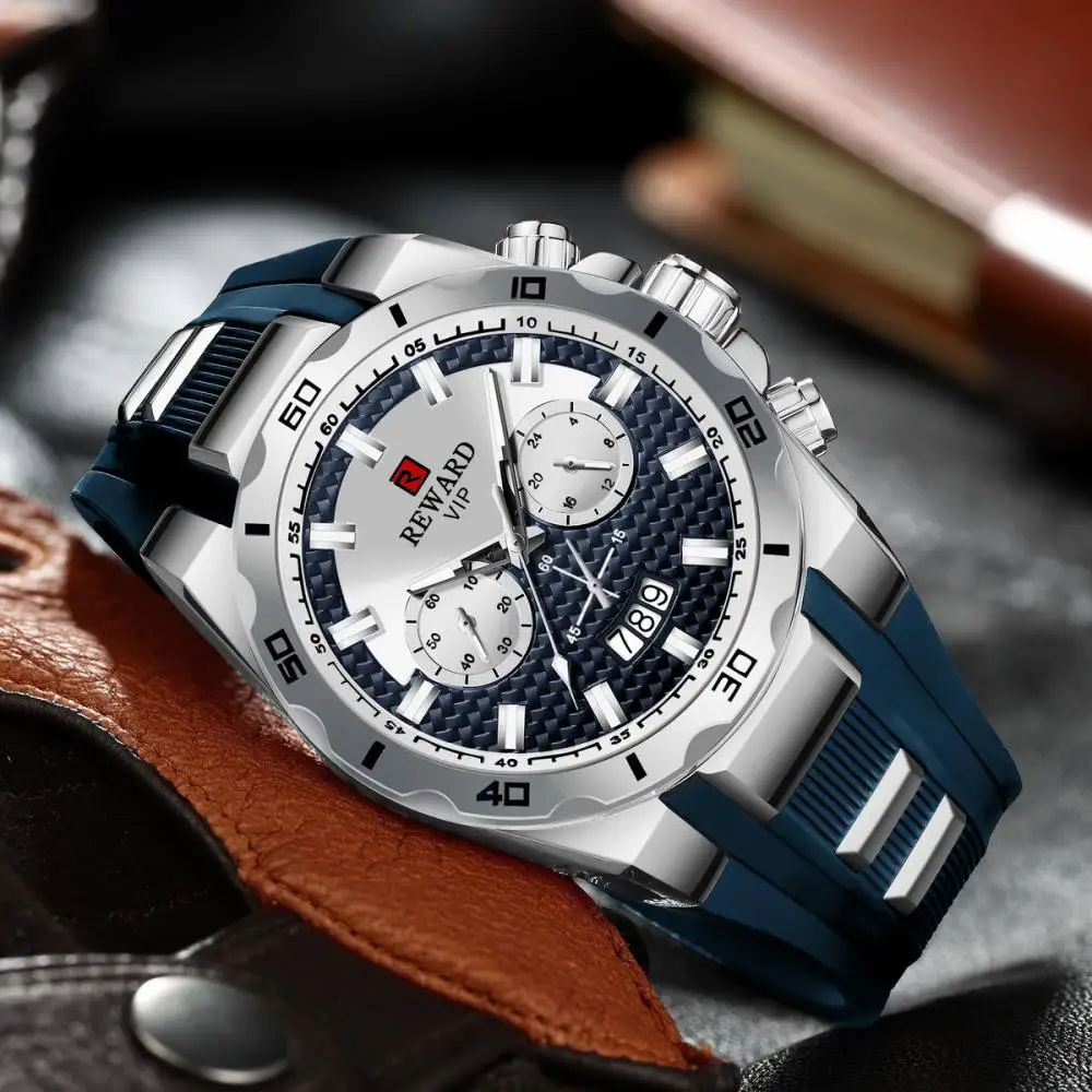 Fashion Military Men's Watch Big Dial Chronograph Silicone Sport Quartz Watches Waterproof Luxury Brand Clock relogio Masculino