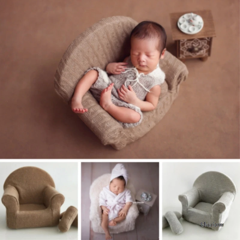 Accesorios de fotografía recién nacido, Mini sofá de bebé posando, accesorios de sesión de fotos, accesorios auxiliares, asientos de bebé con almohadas