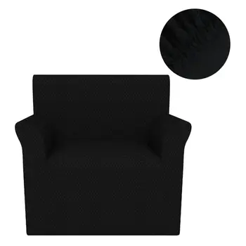 

Vidaxl stretch chair cover black pique