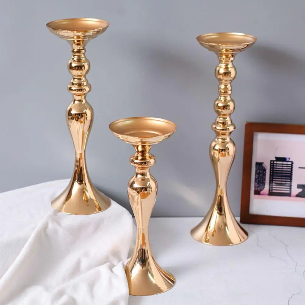 

32/38/50cm Iron Candle Holder Candlestick Metal Candle Holders Flower Vase Candlestick Holder Table Centerpiece Flower Racks