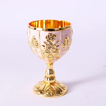 

30ML Retro Creative Small Beverage Wine Cup Gold European Style Home Bar swig cup Manual Grinding Stable Base