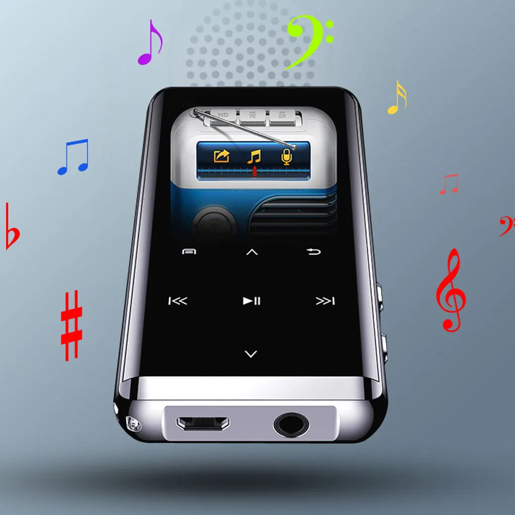 16 Гб bluetooth MP3 плеер наушники HiFi fm радио мини USB mp3 спортивные MP 4 HiFi портативные музыкальные плееры