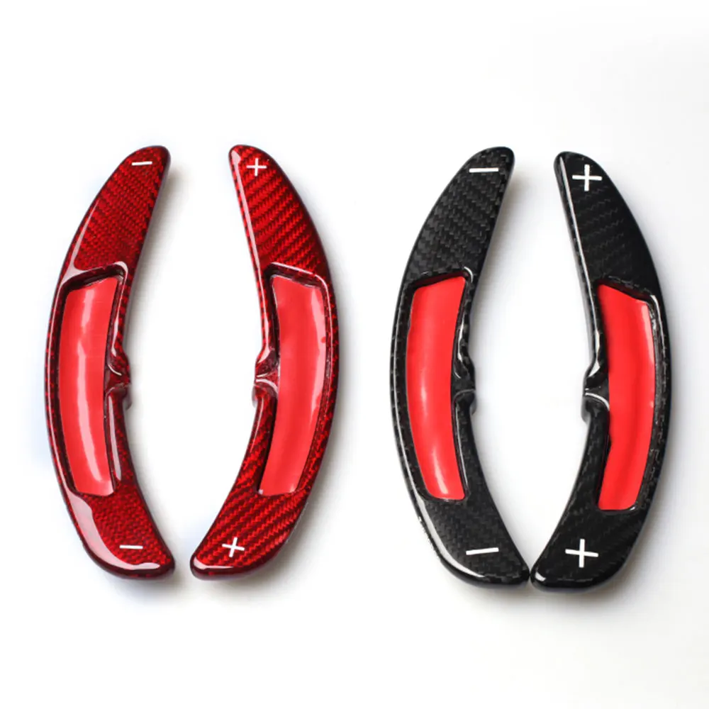 

For Porsche Macan Cayenne Panamera Real Carbon Fiber Car Steering WheelShift Paddle Shifter Trim Cover Extension