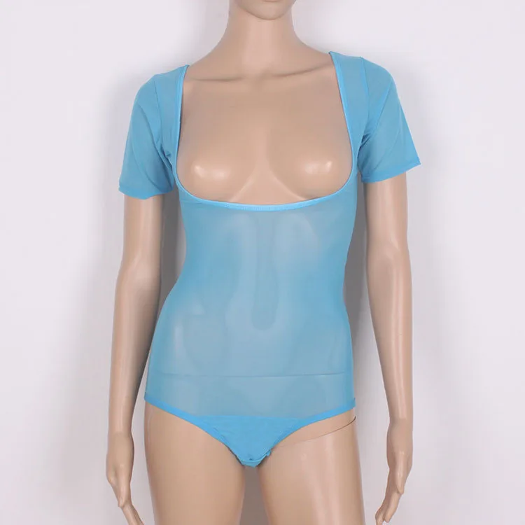 Lake blue Short Одежда для танца живота с длинным рукавом, аксессуары для танца живота, Женское боди, нижняя рубашка, топы для танца живота, трико, Одежда для танцев - Цвет: Lake blue Short