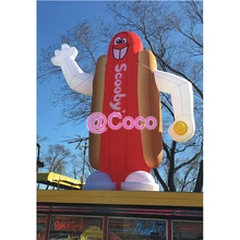 Воздушная к двери, на заказ гигантский надувной хот-дог, прекрасная надувная модель сосиски для наружной рекламы