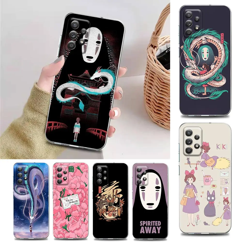 Cartoon Studio Ghibli Spirited Clear Phone Case for Samsung A01 A02s A11 A12 A21 S A31 A41 A32 A51 A71 A42 A52 A72 Soft Silicon kawaii samsung phone cases