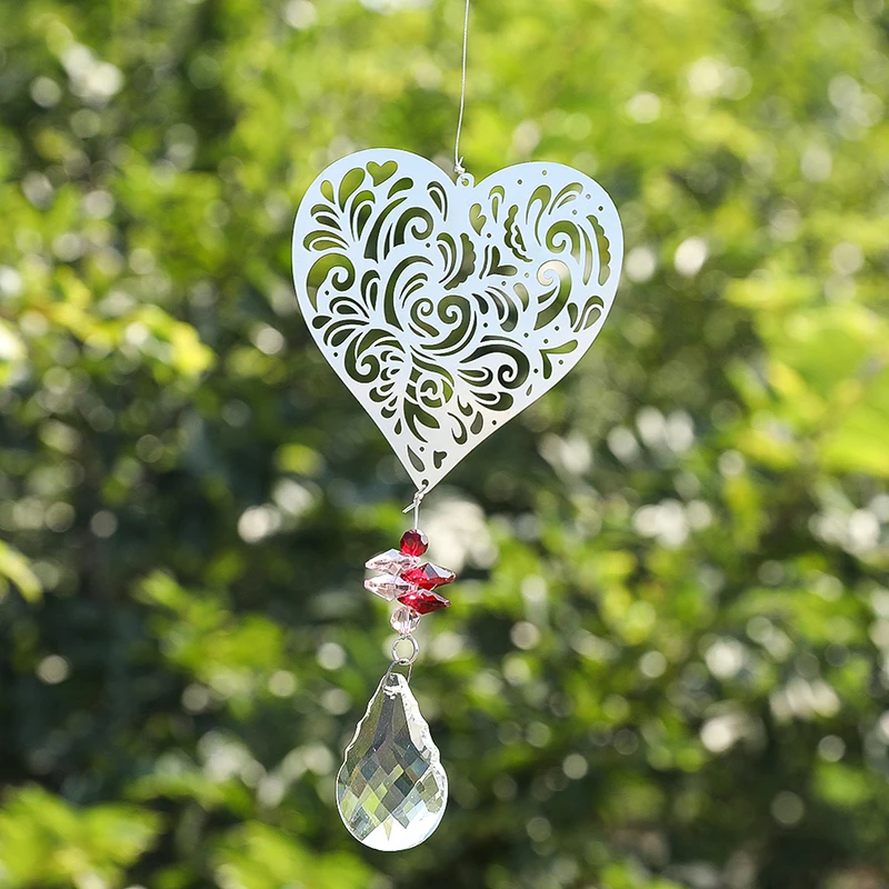 H&D 4 Styles Crystal Suncatcher Window Hanging Ornament Rainbow Maker Pendant for Christmas Day Wedding Cars Window Decor