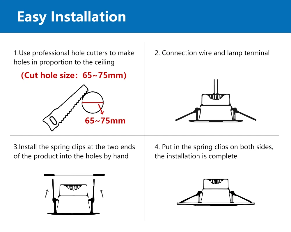 LUCKY LED Downlight Dimmable 220v 110V Round Led Spot 5W 7W RGB Led Recessed Ceiling Down Light for Room with IR Remote Control