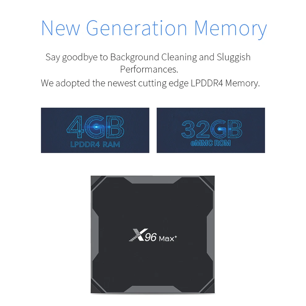 X96 Max Plus Smart TV Box Android9.0 Amlogic S905X3 Quad Core 4GB 32GB 64GB 2.4G&5.0G WIIF BT4.0 1000M 8K HD Set top box Netflix