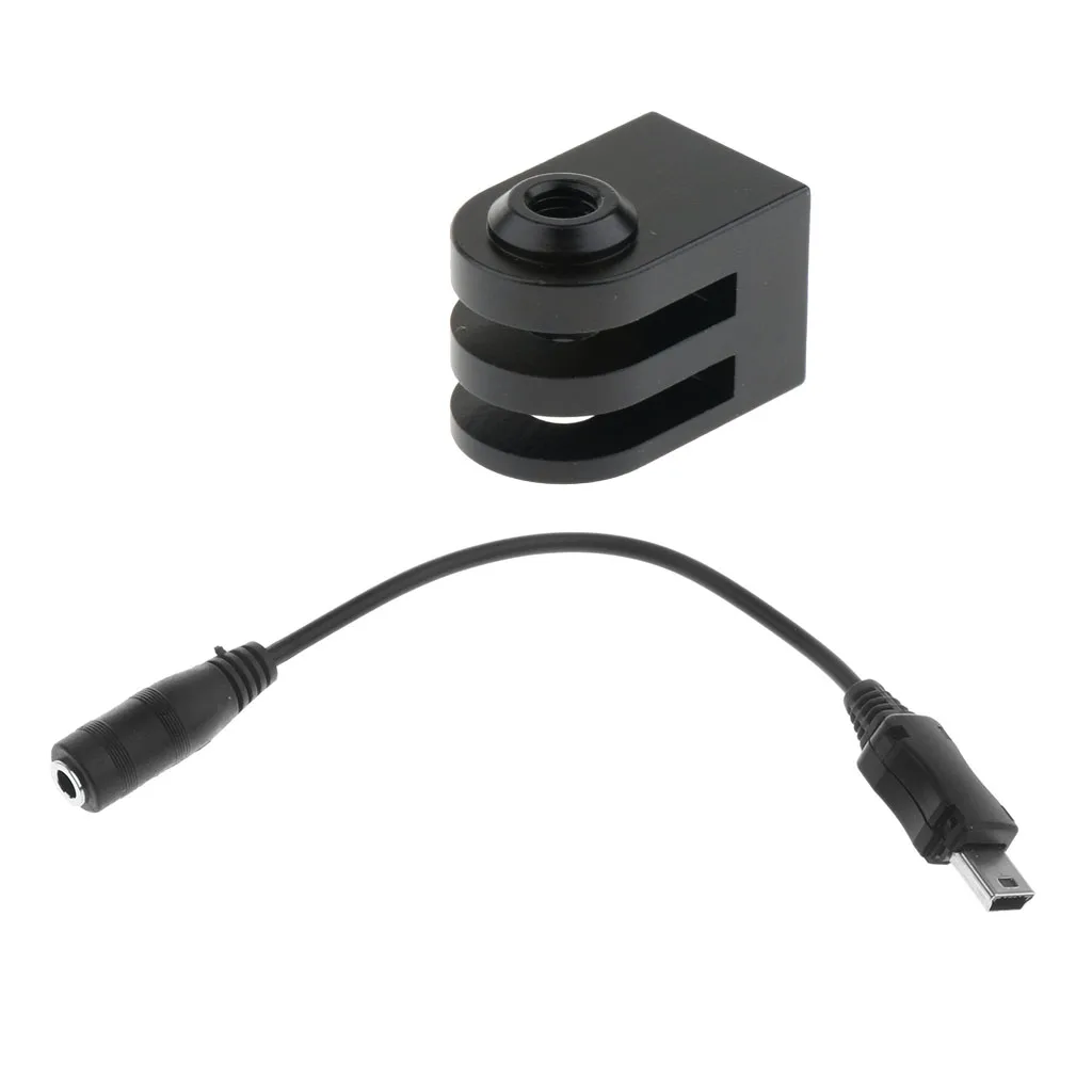 Мини штатив крепление камеры Базовый адаптер+ USB 3,5 мм микрофонный адаптер кабель