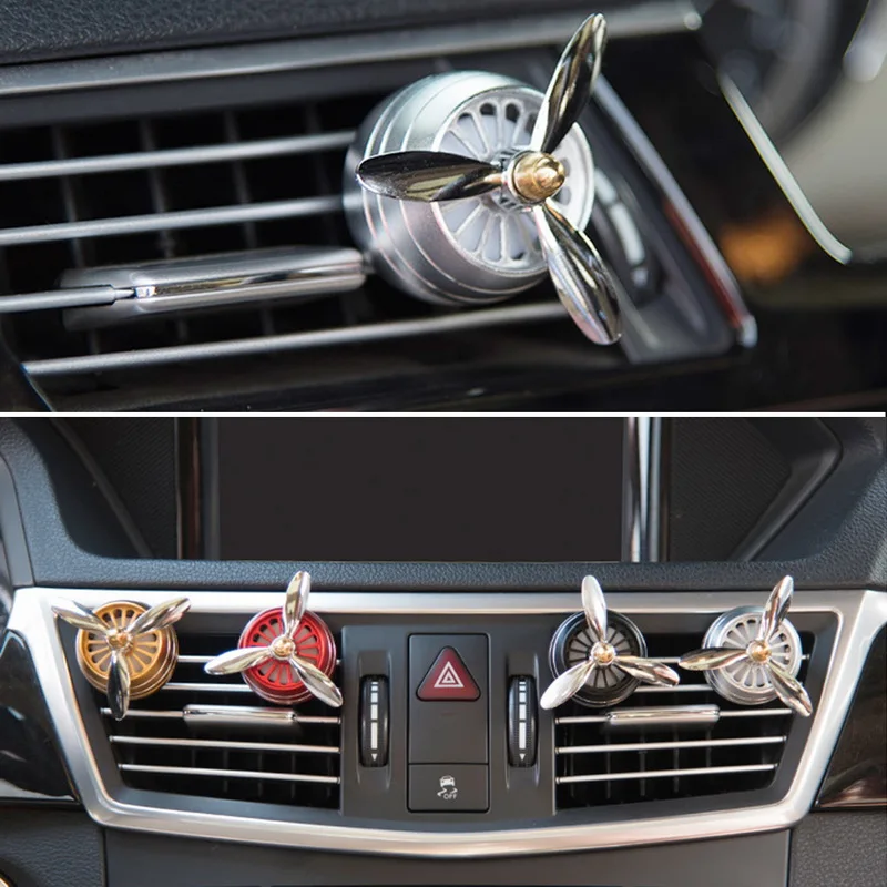 Air Freshener Car Smell LED Mini Conditioning Vent Outlet Perfume Clip Fresh Aromatherapy Fragrance Alloy Auto Good Accessories