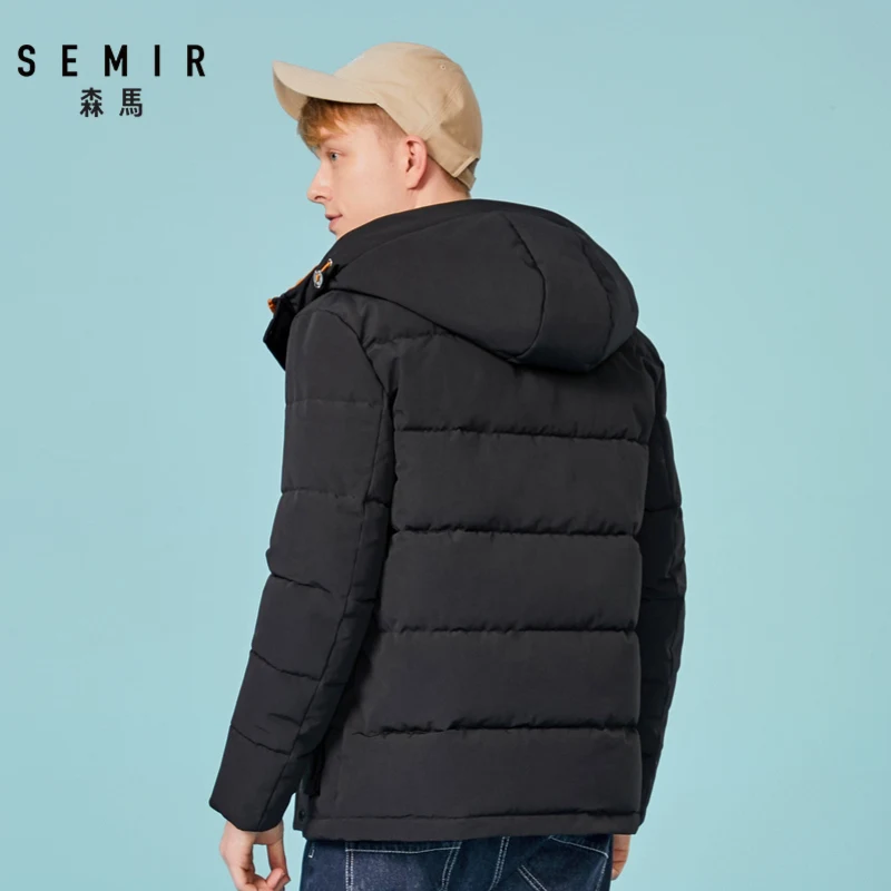 Semir хлопковая одежда мужская зимняя куртка мужская Молодежная новая теплая хлопковая куртка Свободная Хлопковая мужская одежда с капюшоном