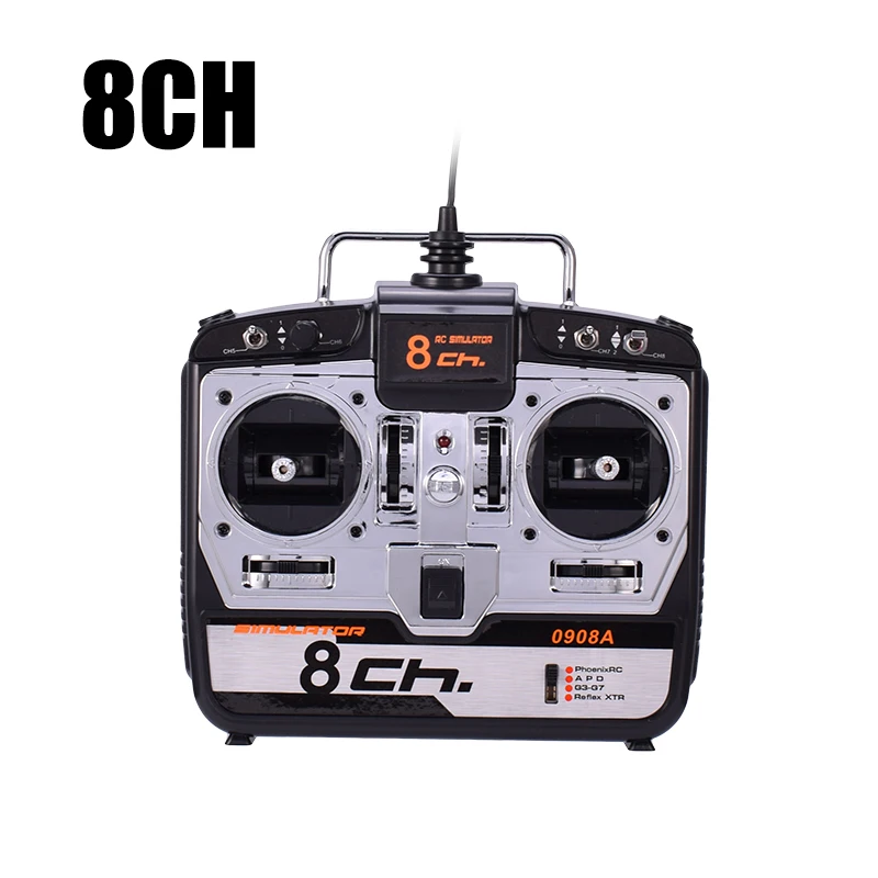 JTL-0904A 6CH/8CH RC симулятор полета поддержка Real RF7 G7 Phoenix 5,0 XTR пульт дистанционного управления Вертолет с фиксированным крылом Дрон(MODE2