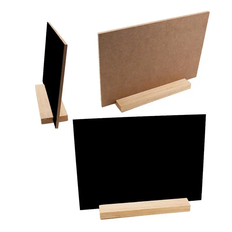 Chalkboard Sign Single-Sided Erasable Message Board Blackboard Desktop Decor Sign Small Blackboard with Bases for DIY Decoration