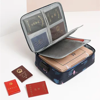 

Large Capacity Document Storage Bag Portable Certificates Files Organizer Waterproof Home Travel Business Ticket Pouch Supplies