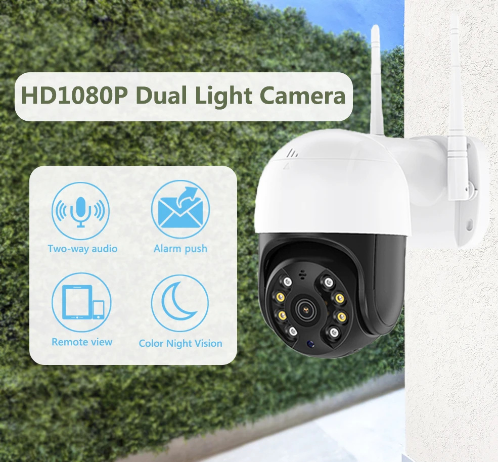 AOUERTK WIFI IP Camera HD1080P 2MP Wireless Smart Night Vision Waterproof Security PTZ Dome | Безопасность и защита