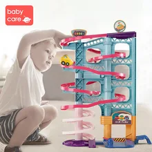 babycare Urban Construction Track Baby Toy Car Speed Pulley Toy Car Spiral Slide Toy Car for kids