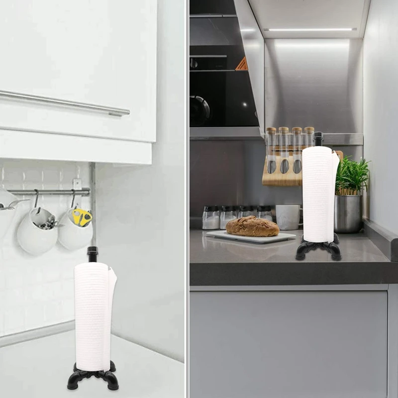 Промышленный вертикальный держатель для бумажных полотенец, кухонный держатель для бумажных полотенец, столешница для кухни и ванной комнаты, легко рвать рулон м