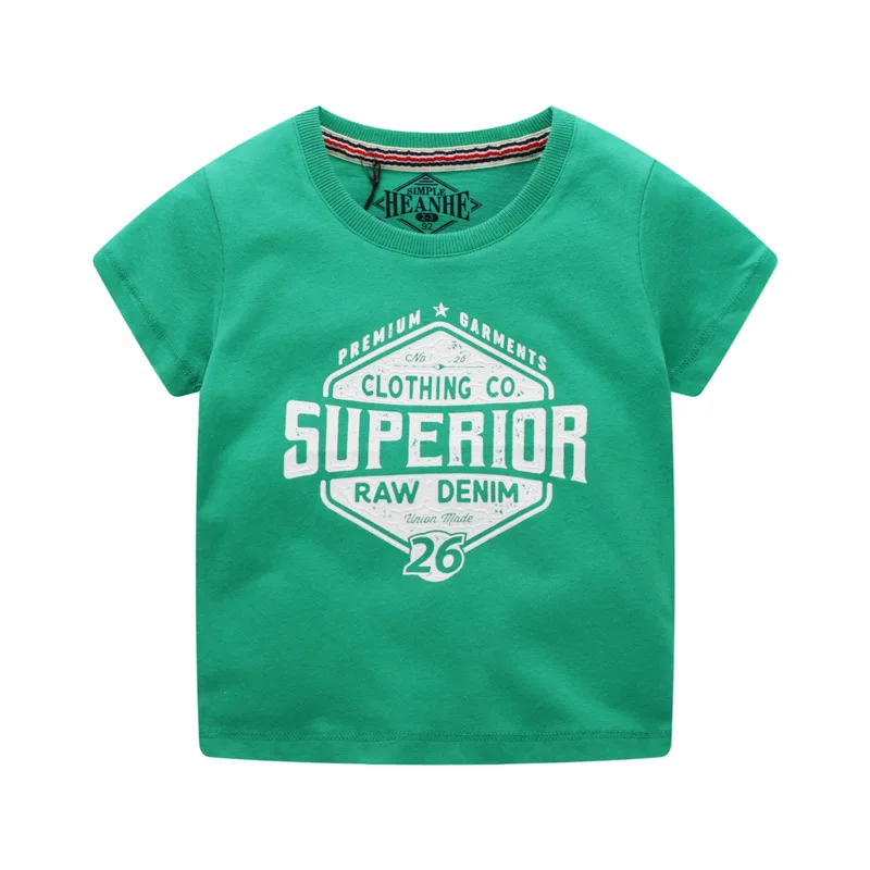 

T-Shirt Kids Cross Border Foreign Trade Childrenswear BOY'S 3D Printed Flocked Short Sleeve Crew Neck Brushed T-shirt