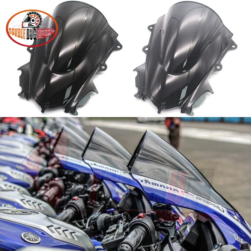 

For YAMAHA YZF R15 V3.0 2017 2018 YZF-R15 V3 17'-18' Double Bubble Motorcycle Sport Windshield WindScreen Deflector Visor Viser
