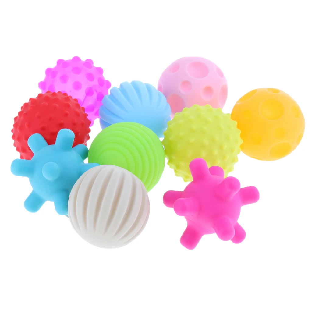 10Pcs Baby Kids Soft Squeeze Developmental Sensory Educational Toy Ball