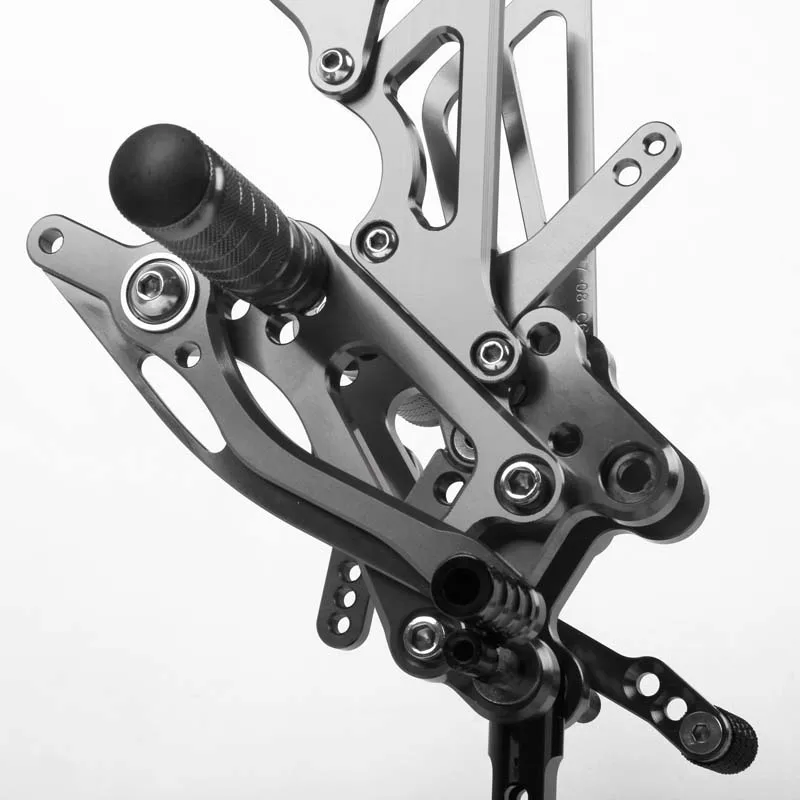 SMOK педаль мотоцикла для Honda CBR600RR 2007 2008- /CBR600RR ABS 2009- алюминиевый сплав Rearset подножки - Цвет: Titanium