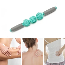 Массажная роликовая палочка для мышц роликовая-глубокая ткань фасции Массажер для снятия боли в ногах шеи и спины палка для йоги Релакс фасции палка