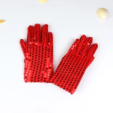 Детские перчатки двухсторонние блестки реквизит для танцев нарядное платье унисекс блестки 1 пара прочный