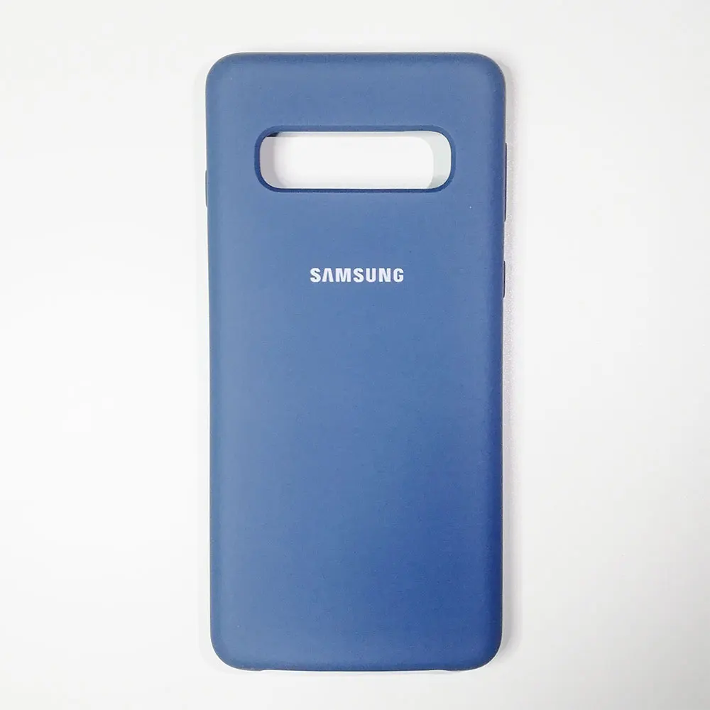 Samsung Galaxy S10 Plus жидкий силиконовый чехол шелковистый мягкий на ощупь чехол для Galaxy S10/S10 Plus - Цвет: Blue