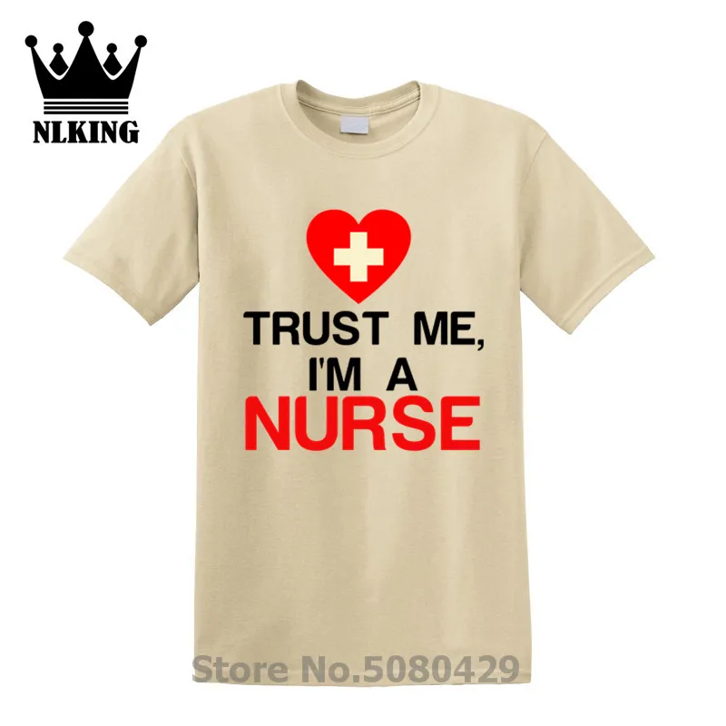 TRUST ME I'M A NURSE топы художественный принт футболка теневая Мужская с длинными