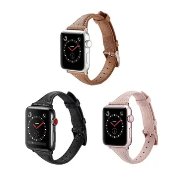 

Leather Band Compatible With Smart Watch 40mm / 44mm Series 4 Replacement Strap Bands Vintage T Shape Watchband