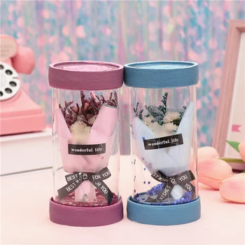 

Mini Paper Tube Flower Wedding Pure And Fresh Decoration Photo Props Bouquet Accessories Dried Flowers Birthday Present Rose D30