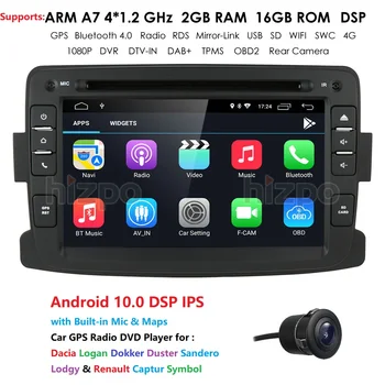 

Android 10.0 Car GPS Radio DVD Stereo fit Dacia Logan Dokker Duster Sandero Lodgy & Renault Captur Symbol DSP RDS OBD2 DVR SWC
