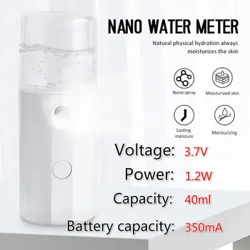 

40ml Facial Nano Spray Cold Spray Machine Moisturizing Beauty Instrument Humidifier Nano Hydration Instrument Nano Face Steamer