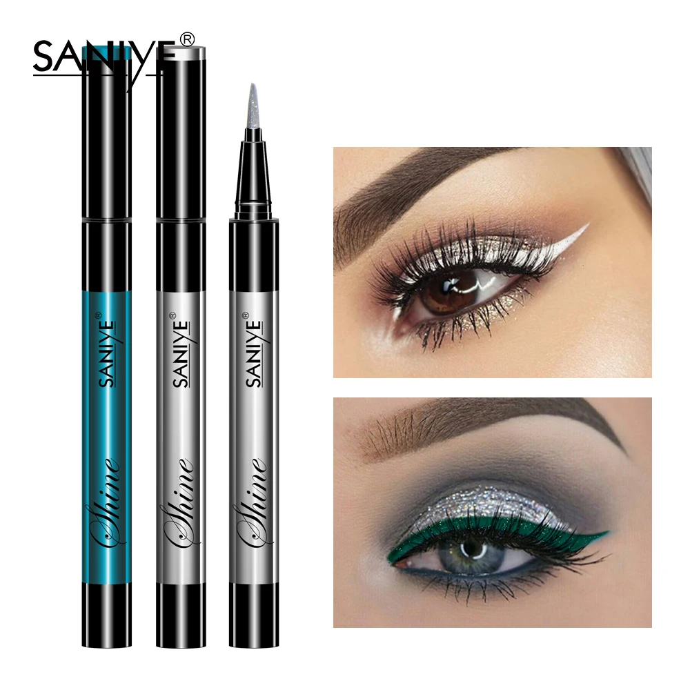 6 Colors Glitter Eyeliner Eyeshadow Easy Wear Long Black AliExpress