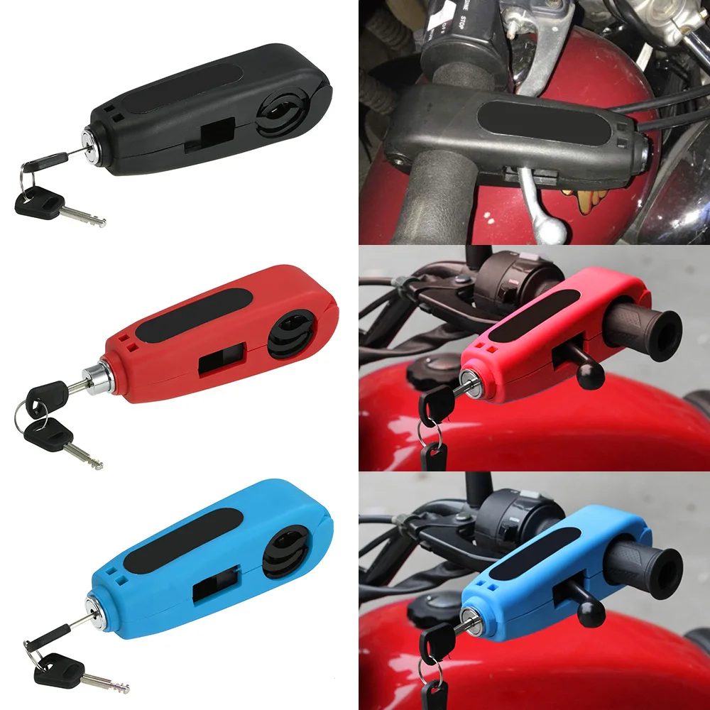 

Universal Motorcycle Lock Motorbike Scooter Handlebar Safety Lock Brake Throttle Grip anti theft Protection Security Lock