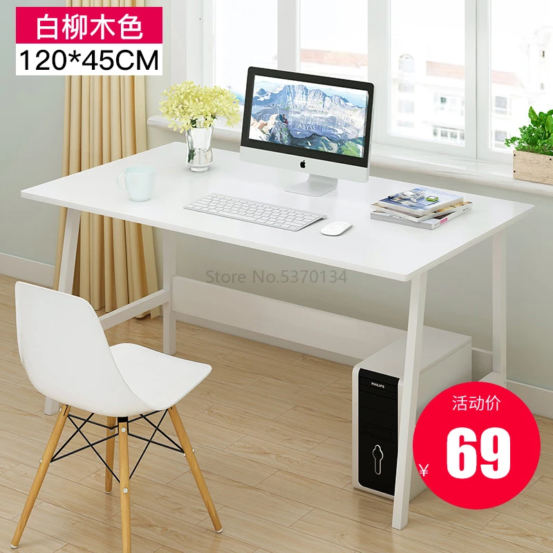 Компьютерный стол, настольный, домашний, простой, для спальни, в сборке, один стол, стол для студентов, простой маленький стол - Цвет: Оранжевый
