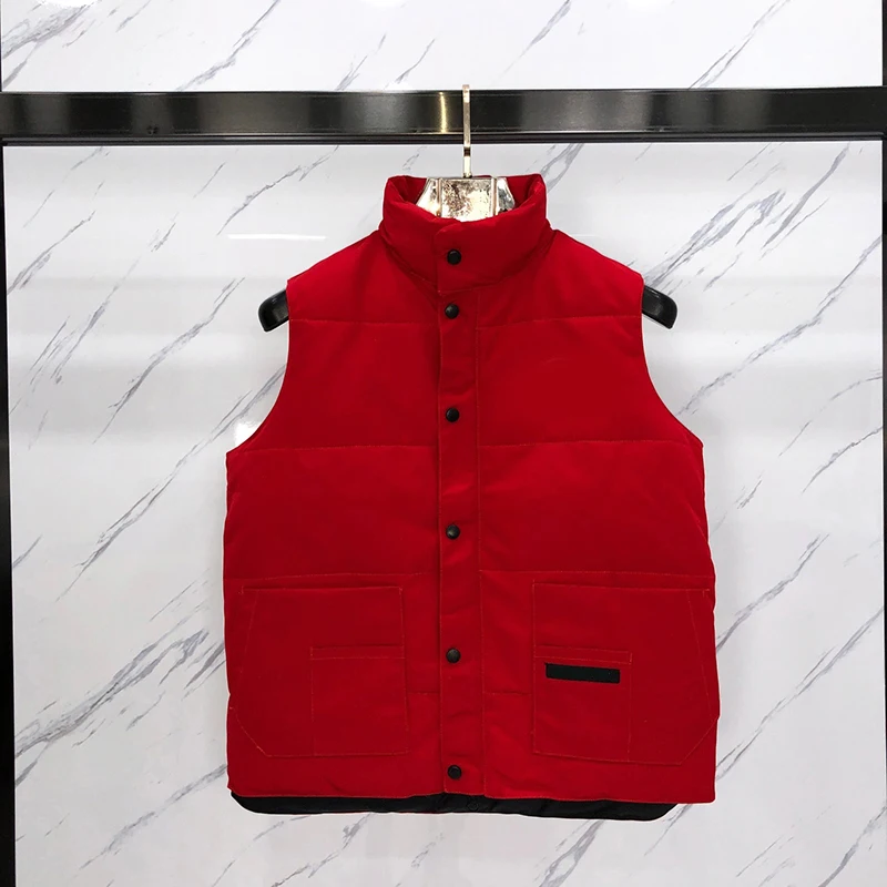 

Canada 2020 Women's Winter Coat Warm Hooded Vest Plus Size Candy Color 90% Goose Jacket Female Wadded Female Down Vest
