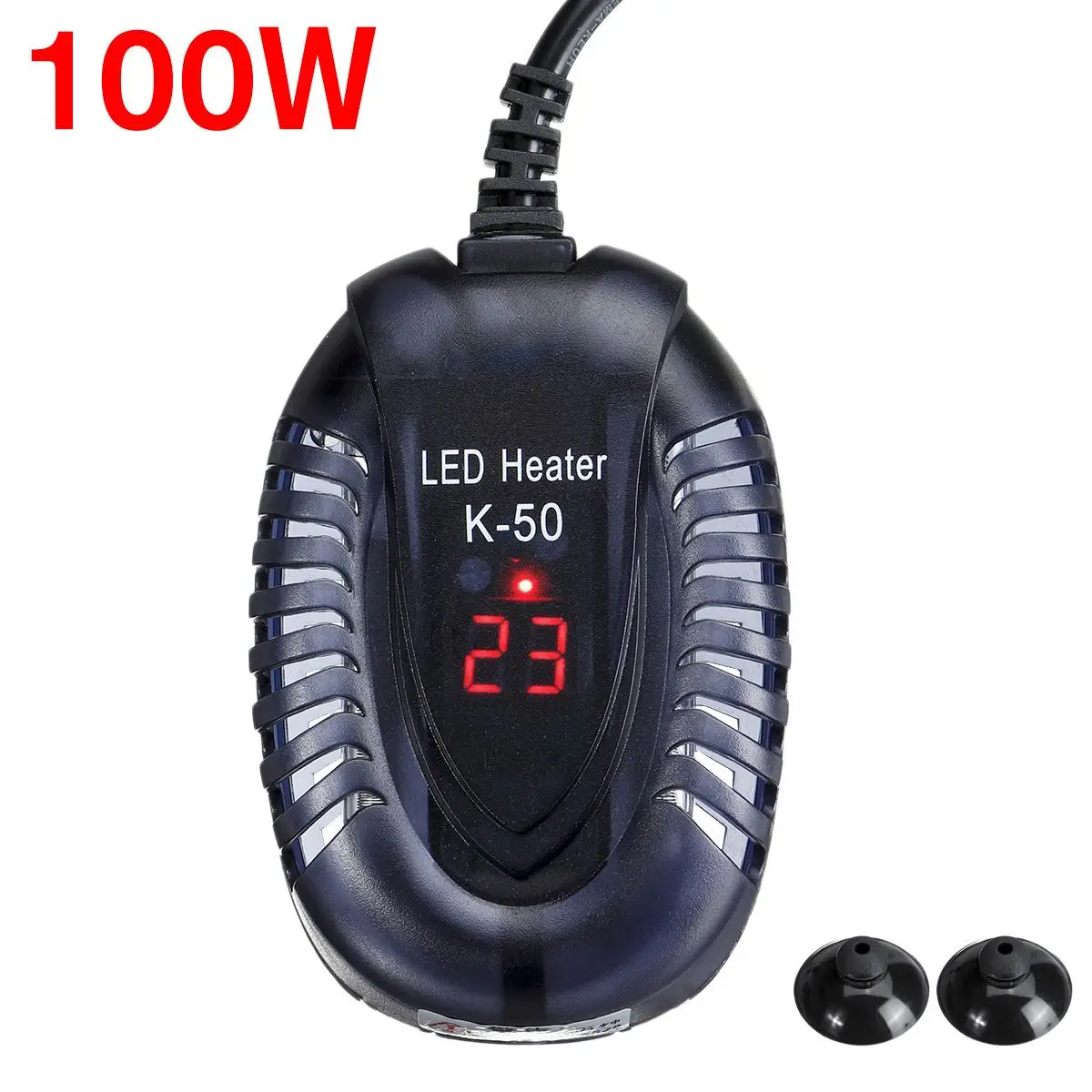 100W 25 Вт/50 Вт/75 Вт/100 Вт аквариумный нагреватель, электрические нагревательные стержни, светодиодный цифровой регулятор температуры, Нагреватель аквариума для черепах - Цвет: 100W